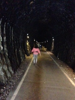 In the tunnel